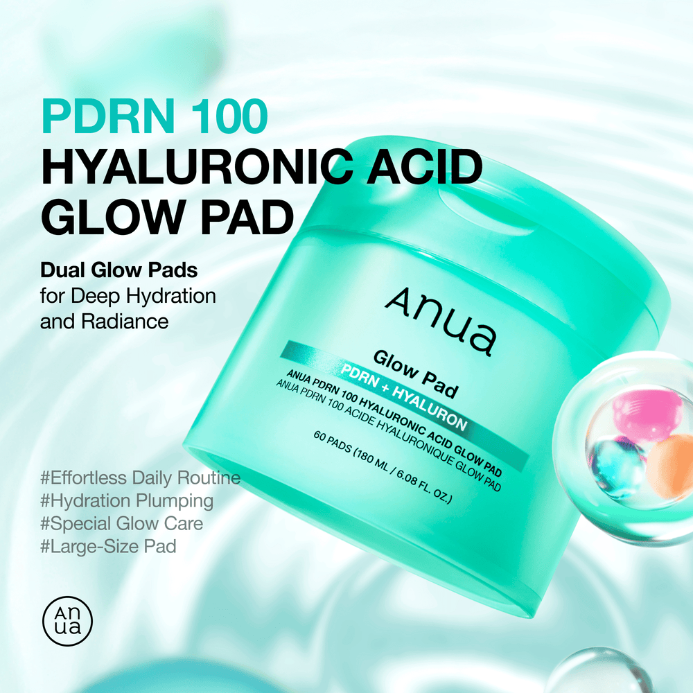 ANUA PDRN 100 Hyaluronic Acid Glow Pad 180ml 60stk
