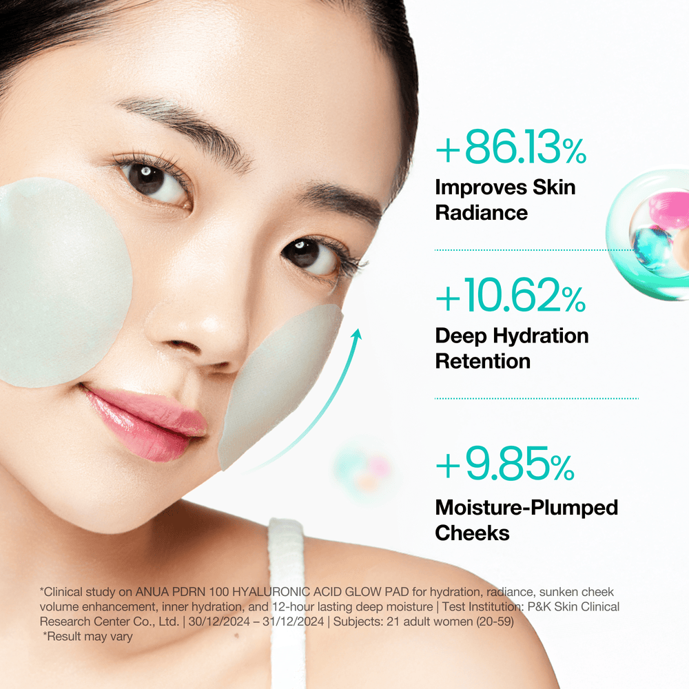 ANUA PDRN 100 Hyaluronic Acid Glow Pad 180ml 60stk